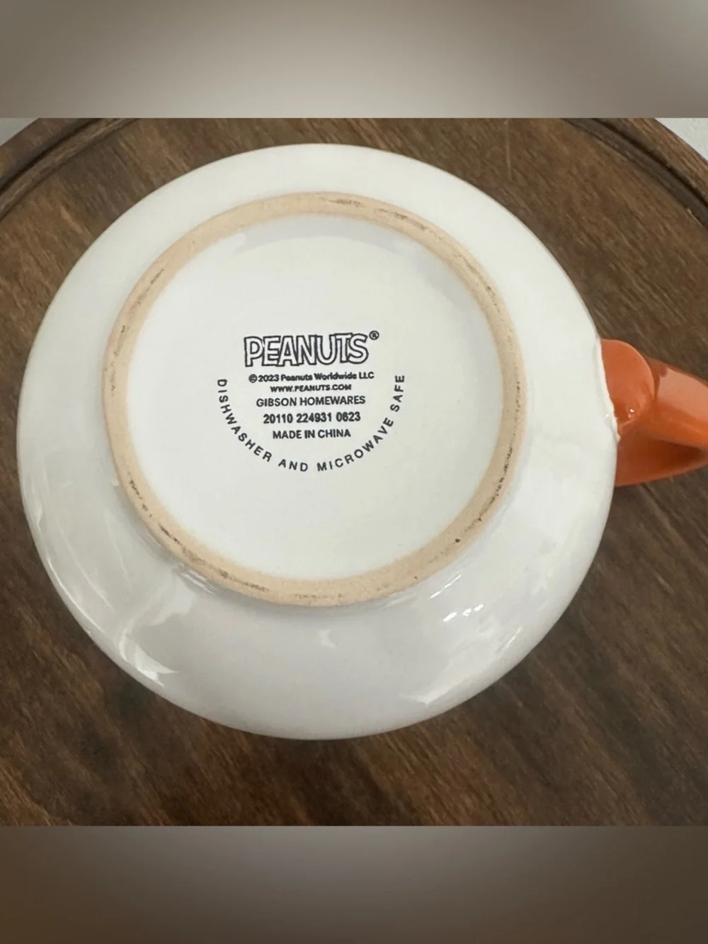 Peanuts Snoopy Fall Pumpkin Coffee Mug Gibson Homewares Orange White 14oz - Picture 4 of 6